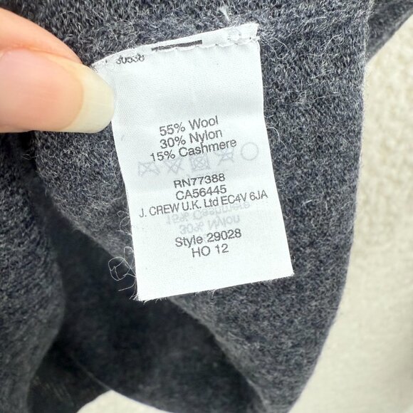 J.Crew Long sleeve Gray Crew Neck Dog Sweater Cashmere blend Size S - Picture 7 of 9